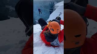 The craziest job in the world…a glacier photographer… #iceland #nature #mountains #adventure