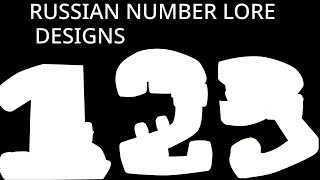 Russian Number Lore 1-3 Designs for @harryshorriblehumor