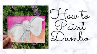 How to DRAW and PAINT DUMBO!! (Step By Step Watercolour Pencil Tutorial For Beginners)