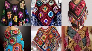 most demanding very stylish and beautiful crochet poncho warp cover up pattern designs