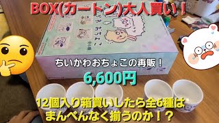 【再販】ちいかわおちょこをBOX(カートン)買いしたらどれだけコンプ出来るのか？？