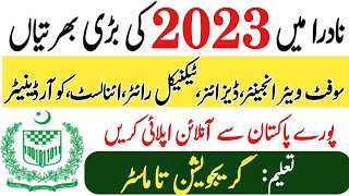 Nadra Latest Jobs 2023|Government jobs in Nadra-Apply Online