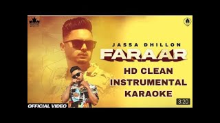 Faraar : Jassa Dhillon (Official Hd CLEAN INSTRUMENTAL KARAOKE Video) Gur Sidhu | Brown Town Music