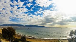 timelapse Freattyda SouthWest clouds and rough seα, Φρεαττύδα με νοτιοδυτικούς ανέμους και κύματα