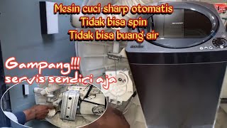 mesin cuci otomatis 1 tabung pengering tidak berputar, air tidak keluar,perbaiki sendir pasti bisa,