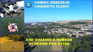 Yuneec Breeze 4K Cinematic Flight Video And Chasing Another Drone