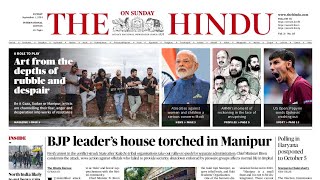 1 September 2024 || The Hindu Newspaper Analysis || Daily Current Affairs || Current Affairs Today