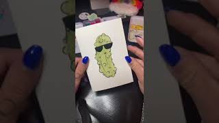 Punny Thinking of You Card #punny #thinkingaboutyou #missyou #pickle #cardmaking #howtodraw #doodle