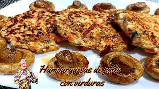 ¿Estas a dieta? Hamburguesa de pollo con verduras// te vá encantar... @CocinaconelCorazonJJM