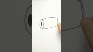 How to draw Dholak, ढोलक का चित्र easy #shorts #cartoonart