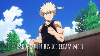 Bakugo let his ice cream melting - anime Clip of My hero academia #anime #shorts