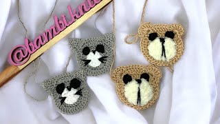 КОНЖЫҚ🐻 ПЕН МАРҒАУ 🐱АППЛИКАЦИЯСЫ крючокпен. Аппликация КОШКА🐱 И МИШКА🐻 #қазақшатоқыматоқу