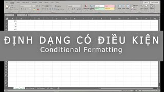 ĐỊNH DẠNG CÓ ĐIỀU KIỆN EXCEL - Conditional formatting Excel