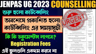 🛑 JENPAS UG 2023 Counselling date | JENPAS UG Counselling Process 2023 | Registration Process