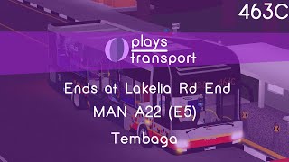 Hyperlapse | Roblox | Bran Transportation | Service 463C | Ends at Lakelia Rd End