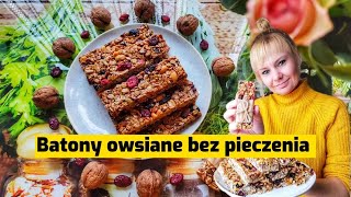 Domowe batony owsiane bez pieczenia w kilka chwil.