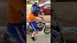 50cc DirtBike straight pipe launch