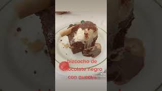 bizcocho de chocolate negro con nueces