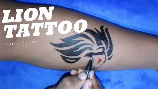 How to make lion tattoo on hand 33 #liontattoo #tattoo #tattooart