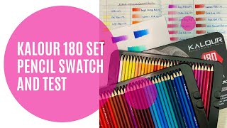 Kalour 180 Set Coloured Pencils Swatch and Test | Adult Colouring Supplies | Budget Friendly Pencils