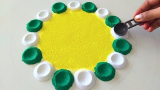 Diwali New Laxmi Charan Rangoli Designs | धनतेरस, दिवाली की नई रंगोली | Beautiful Easy Rangoli 2023