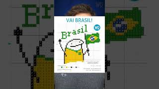 GRÁFICO GRÁTIS Brasil na Copa do Mundo #pontocruz #crossstitch