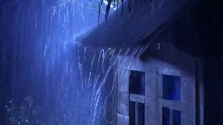 Rain on the Roof - Rain Sounds to Sleep Instantly Heavy Rain and Thunder at Night