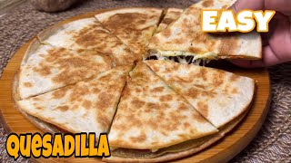 ❗️DELICIOUS Crunchy Pepperoni & Egg Breakfast Quesadilla 😋 Easy Tortilla Recipe.