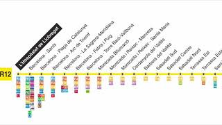 Megafonias Rodalies de Catalunya R12 L'HOSPITALET DE LLOBREGAT/LLEIDA PIRINEUS