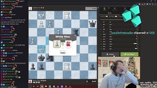 xQc blames chat for losing in Chess (with chat)