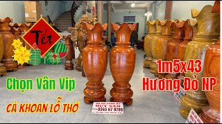 Lục Bình Hương Đỏ Nam Phi 1m5x43 Chọn Vân Vip Đẹp, Hàng Có Cả Khoan Lỗ