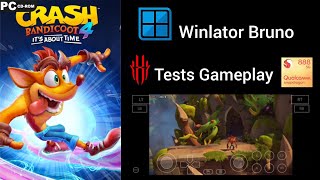 Winlator Bruno emulator gameplay Crash Bandicoot 4 tests Red Magic 6 Pro sd888