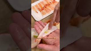 Let’s make shrimp nigiri! Fun, easy, #homemade sushi 🍣😃 #foodie #shorts #dinner