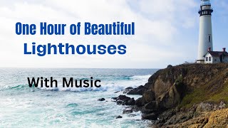 One hour of stunning views of lighthouses, aerial drone footage - beautiful places with music