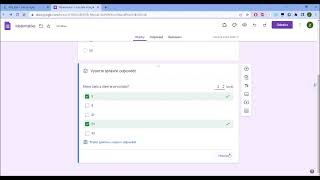 Hodnocení - Tvorba kvízu Google