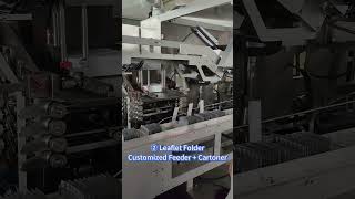 How to fold the leaflet automatically, load booklet along with the blister, into the carton #machine