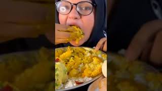 Asmer EATING SPICY 4 TYPES OF BHORTA WITH RICE & DAL | messy eating Eat with meera