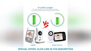 ❄️ Sale 75% Off VB607 Video Baby Monitor 2.4G Wireless 3.2 Inches LCD Two Way Audio Talk Night Visi