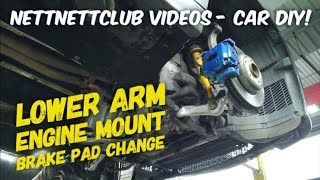 BMW F10 Brake pads, engine mounts and lower control arm. (Professional Help)