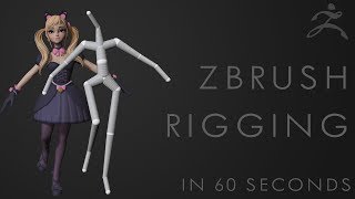 How to RIG in Zbrush! - 60 Second Tutorial