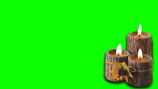 Green Screen Candle Background || Chroma Key Candle Effects || One Hour Durtion || No Copyright