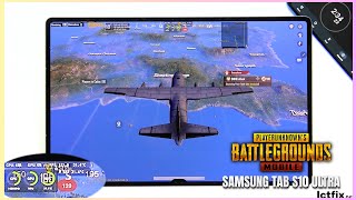 Samsung Tab S10 Ultra PUBG Mobile Gaming test | Dimensity 9300+, 120Hz Display