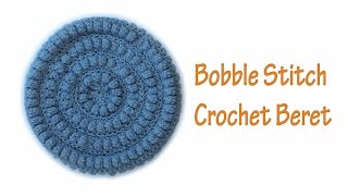 Crochet beret pattern wwwika crochet #crochet  #crochet_beret Boble stitch