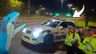 CHASER SENDS IT At Reading Japanese Meet! - Modified Cars Leaving a Car Meet!