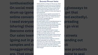 Mastering Business English: Phrasal Verbs