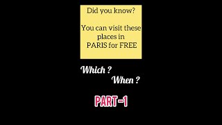 Paris free visit places #shorts #viral #freevisits #paris #parisvisheshams #visitparis #viralshorts