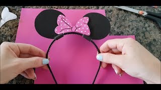 TIARA MINNIE ROSA 🎀 SUPER FÁCIL DE FAZER