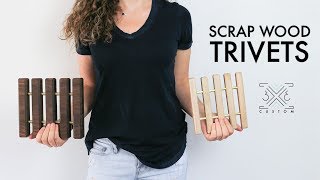 Scrap Wood Trivets // Easy DIY Project // Beginner Woodworking // Wood and Metal