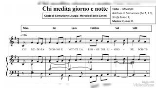 Chi medita giorno e notte: Canto di Comunione Liturgia Mercoledì delle ceneri.