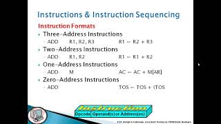 Instruction and instruction Sequencing 1